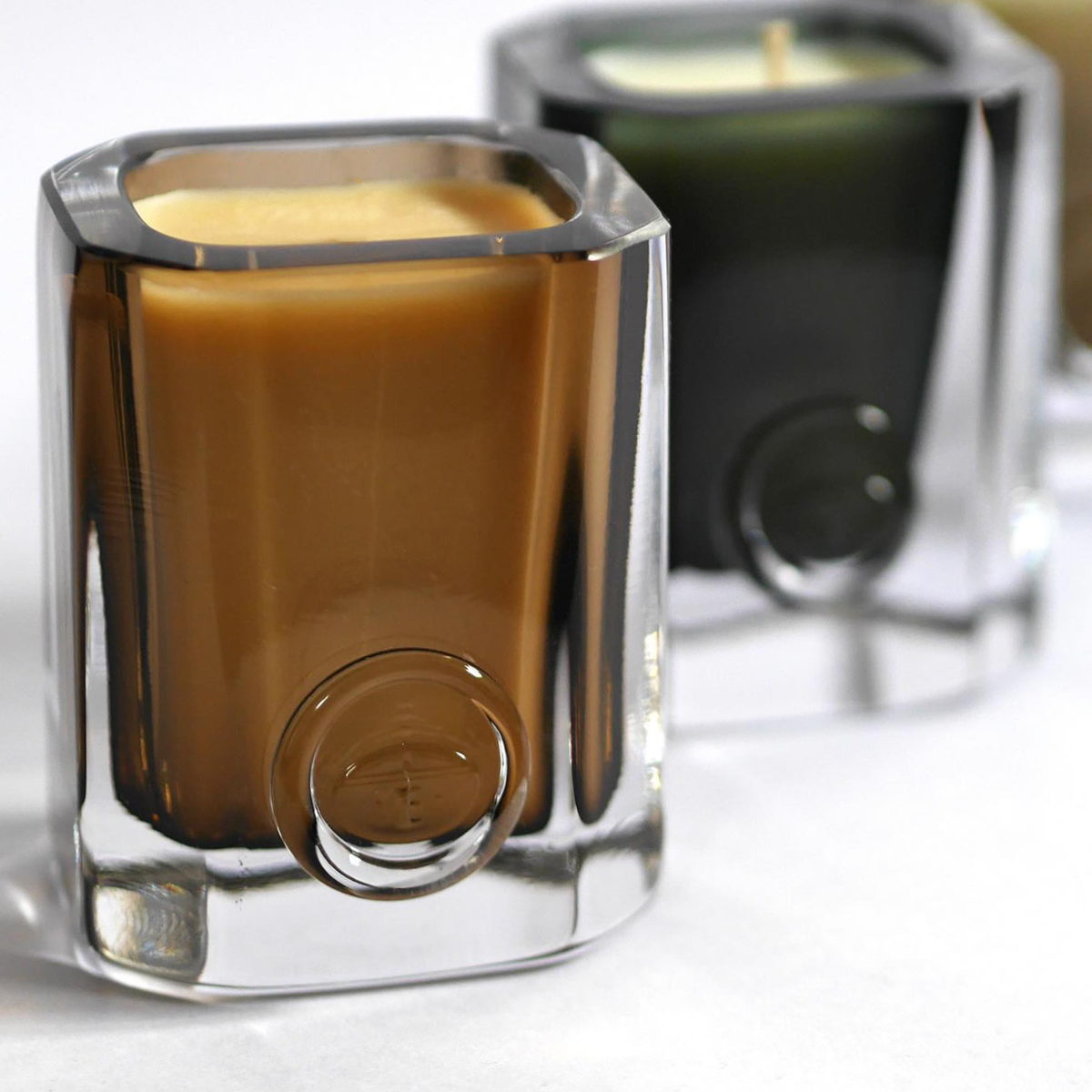 NÚR Handblown Refillable Luxury Candle | Smoky Cinnamon & Birch